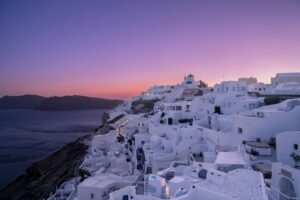 Santorini caldera view in quiet November off-season